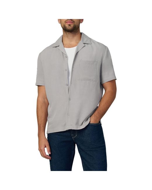 Joe's Jeans Gray Viscose Camp Shirt for men