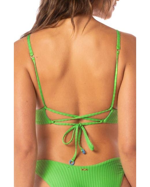 Maaji Green Paradiso Reversible Triangle Bikini Top