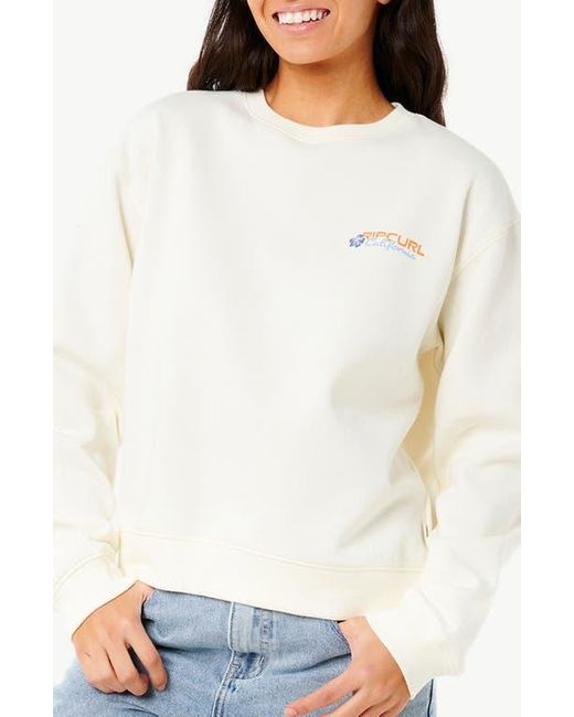 Rip Curl White Dune Dancer Relaxed Sweatshirt