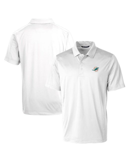 Cutter & Buck White Miami Dolphins Prospect Textured Stretch Polo At Nordstrom for men
