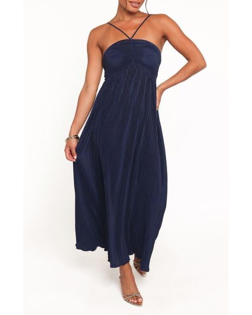 Petal & Pup Polly Pleated Sleeveless Midi A-Line Dress in Blue | Lyst Petal & Pup Polly Pleated Sleeveless Midi A-Line Dress in Blue | Lyst