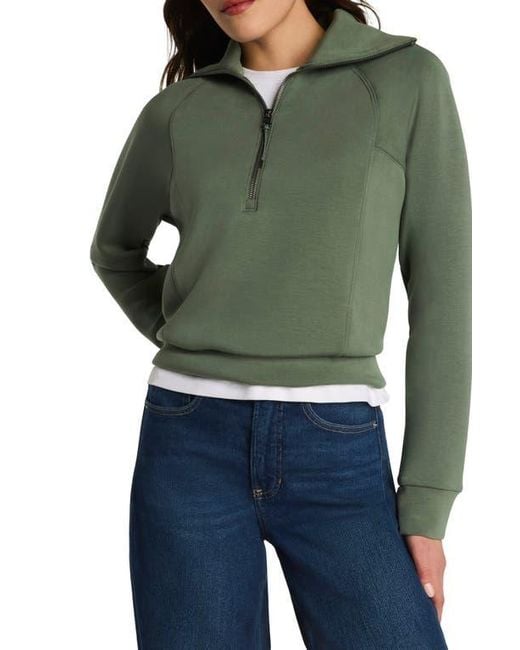 Spanx Green Airessentials Half Zip Sweatshirt