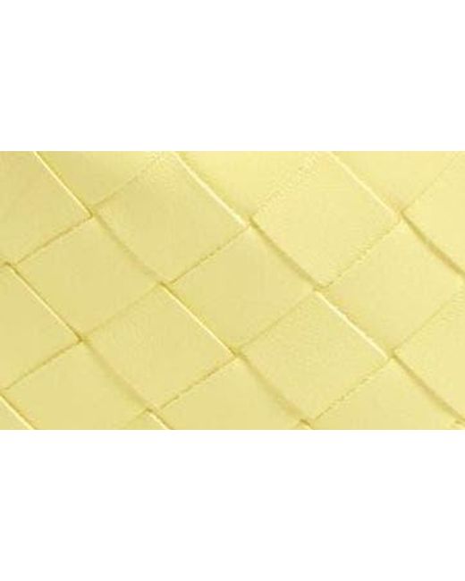 Bottega Veneta Yellow Mini Jodie Intrecciato Leather Top Handle Bag
