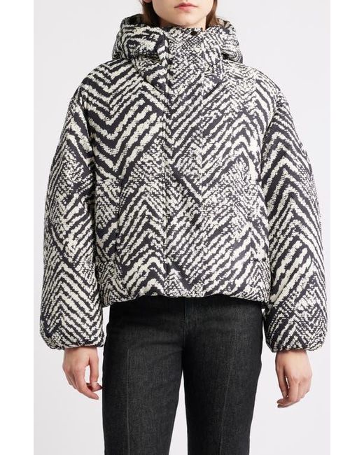 BOSS Women's Black Paffia Herringbone Hooded Coat