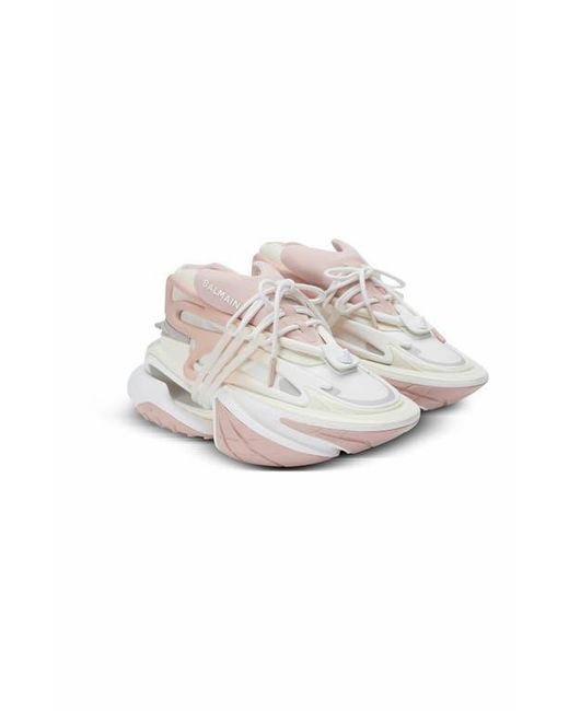Balmain White Unicorn Low Trainers