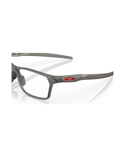 Oakley Gray 55Mm Rectangle Optical Glasses for men