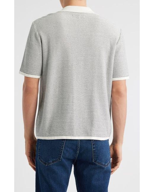 Rag & Bone Gray Norton Knit Camp Shirt for men