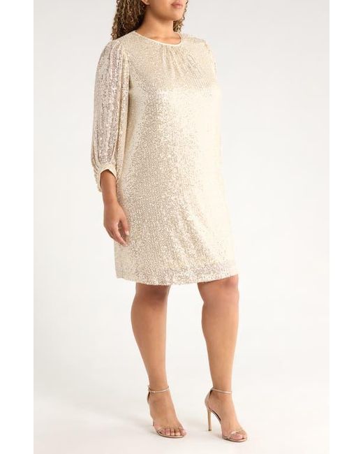 Julia Jordan Multicolor Sequined Sheath Dress