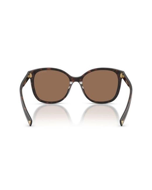Prada Brown 53Mm Gradient Square Sunglasses