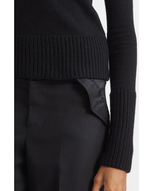 Sacai Black Crewneck Wool Sweater