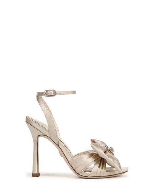 Sam Edelman Natural Lexi Bow Ankle Strap Sandal