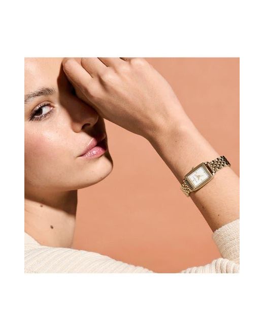 Olivia Burton Metallic Classics Rectangular Bracelet Watch, 20Mm