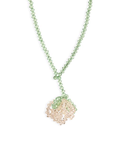 Simone Rocha Metallic Crystal Flower Pendant Y-necklace