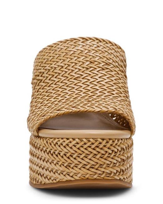 Steve Madden Natural Cassi Platform Wedge Slide Sandal