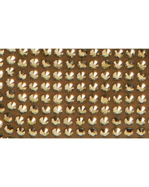 Saint Laurent Brown Mini Le 5 À 7 Crystal Embellished Shoulder Bag