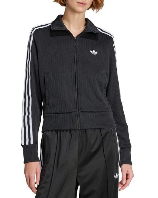 Adidas Black Firebird Adicolor Knit Track Jacket