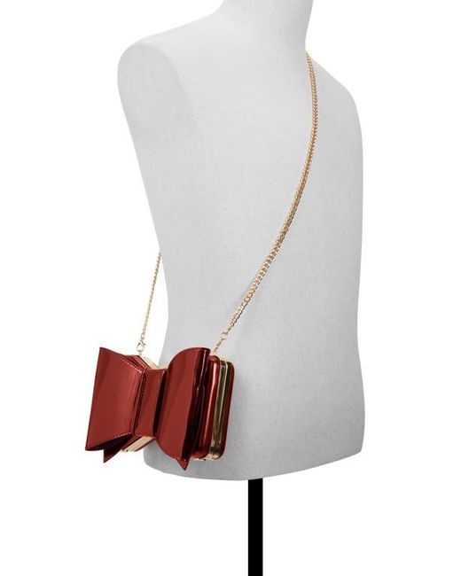 ALDO Red Bowbagx Frame Clutch