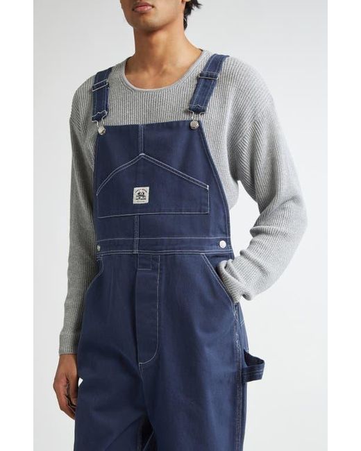 Bode Blue Knolly Brook Cotton Twill Overalls for men