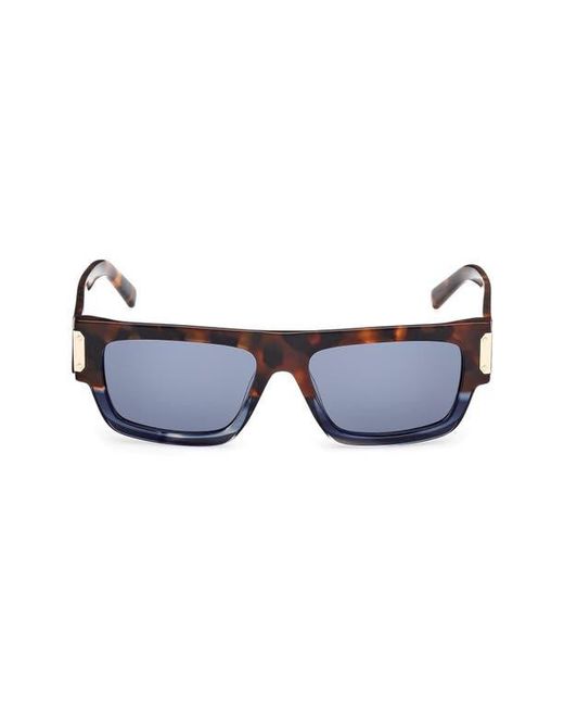 MCM Blue 54Mm Polarized Rectangular Sunglasses