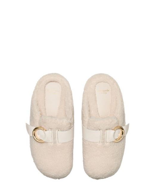 Kate Spade White Halo Genuine Shearling Clog