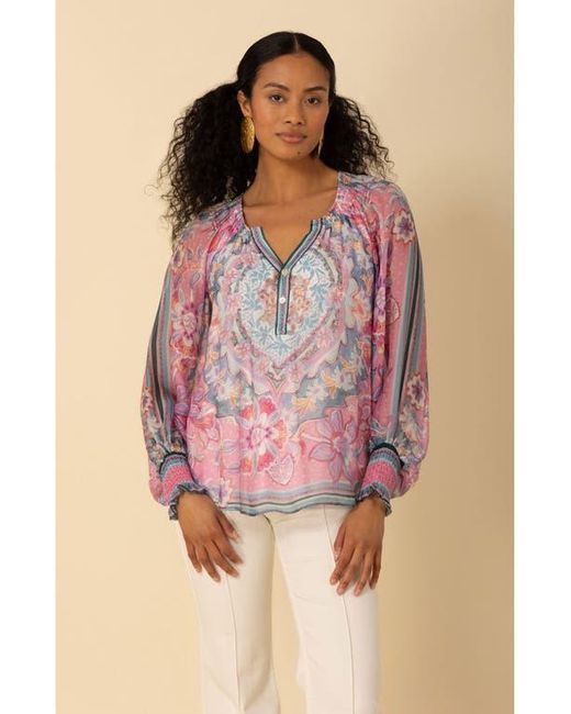 Hale Bob Natural Michaela Chiffon Top