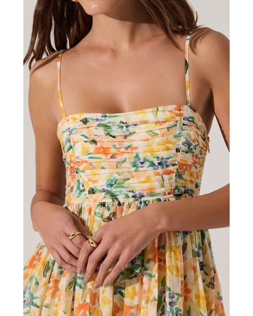 Astr Multicolor Floral Bubble Hem Minidress