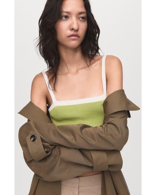 Mango Green Crossed Back Sweater Tank