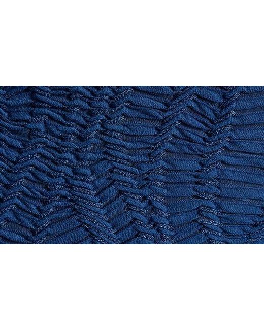 DKNY Blue Texture Knit Top