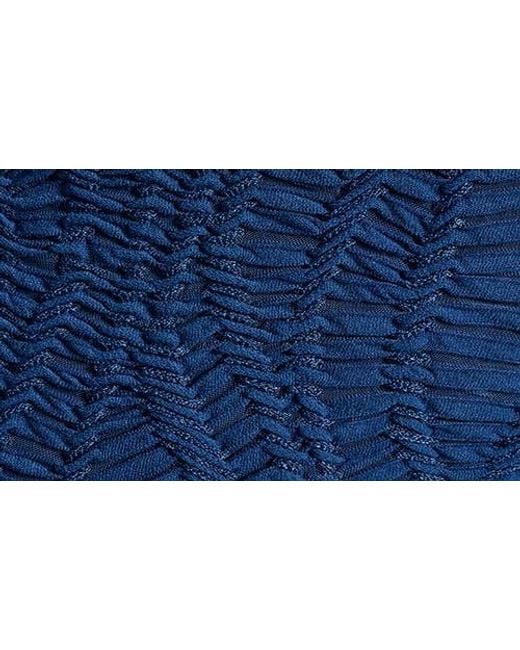 DKNY Blue Texture Knit Top
