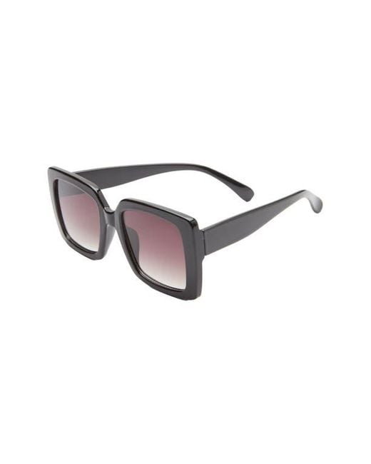 BP. Black Oversize Classic Square Sunglasses