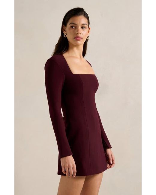 evernew burgundy dress Ever New Elta Ruffled Voile Halter Dress In Burgundy