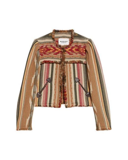 Isabel Marant Black Delphina Stripe Wool Blend Jacket