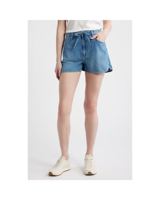 Rag & Bone Blue Featherweight Nolan Drawstring Denim Shorts