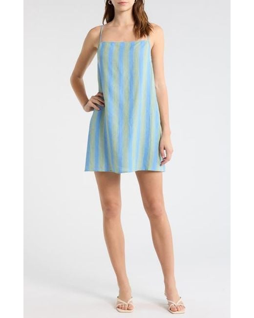STAUD Women's Blue Laura Stripe Linen Minidress - hunglongcompany.vn STAUD Women's Blue Laura Stripe Linen Minidress - hunglongcompany.vn