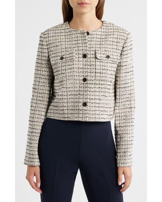 Theory Blue Tweed Jacket