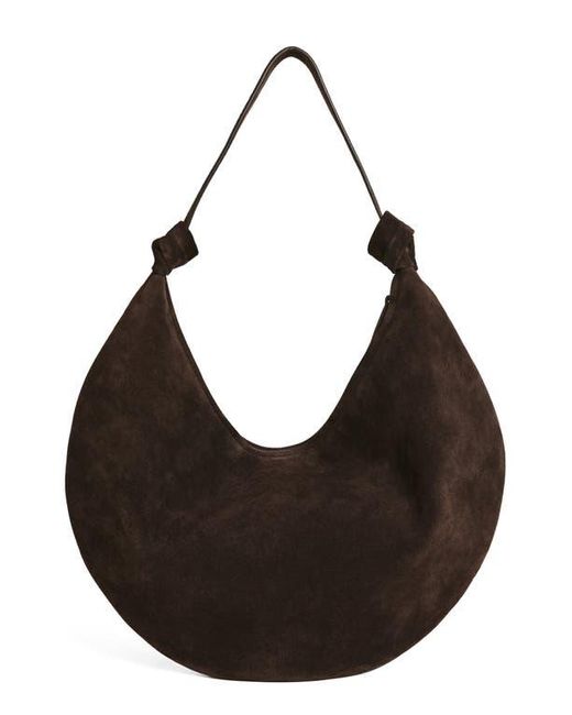 Reformation Black Rhea Suede Hobo Bag