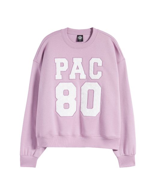 PacSun Pink 1980 Eyelet Crewneck Sweatshirt