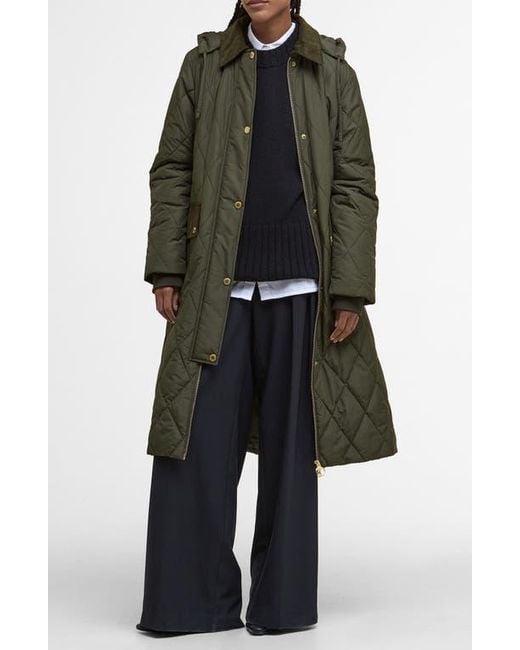 Barbour Black Meredith Quilted Coat