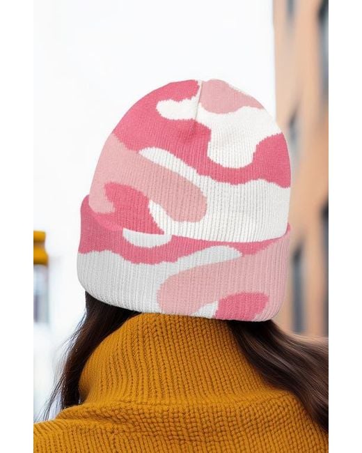 Alix Pink Molecule Beanie for men