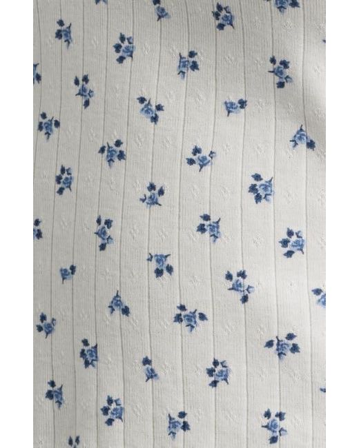 BP. White Pointelle Cap Sleeve Top