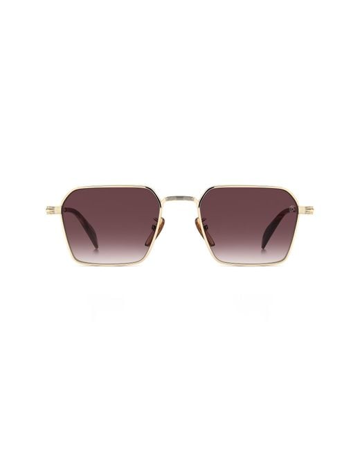 David Beckham Purple Db 1245/S 53Mm Rectangular Sunglasses for men