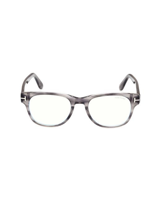 Tom Ford Brown 52Mm Square Light Blocking Optical Glasses for men