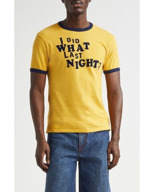 ERL Gender Inclusive I Did What Last Night? Ringer Tee in