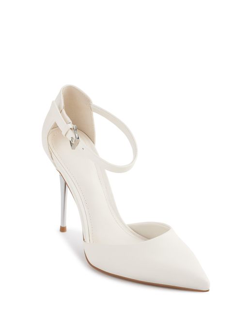 DKNY White Veata Pointed Toe Slingback Pump