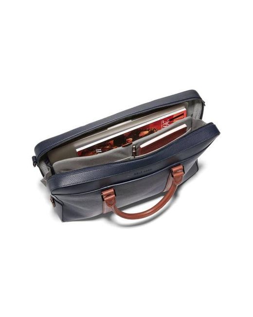 Cole Haan Blue Triboro Leather Briefcase for men
