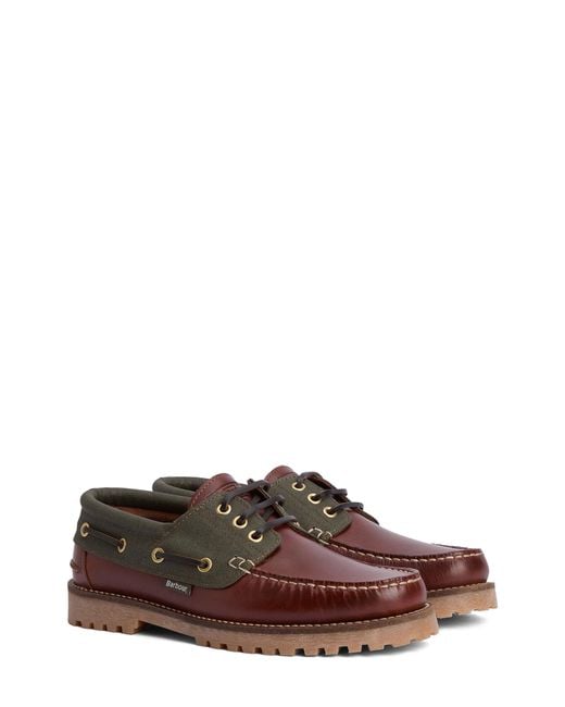 Barbour Brown Deck Boat Shoe for men