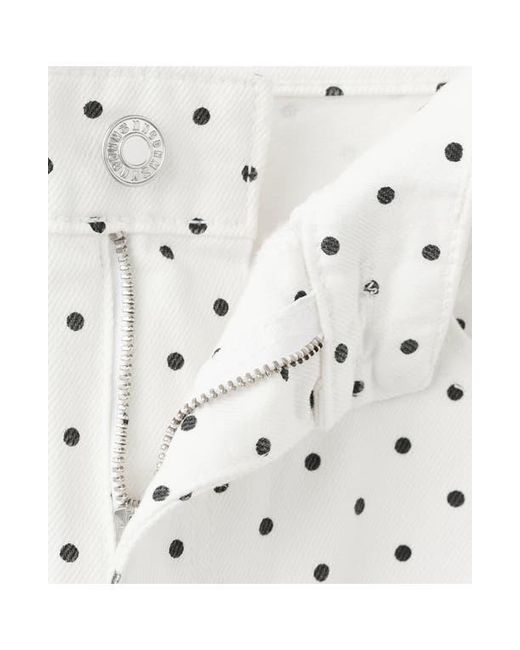 Mango White Dot Balloon Jeans