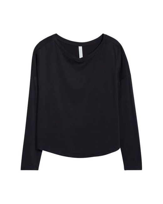 Zella Blue Restore Soft Long Sleeve Relaxed T-Shirt