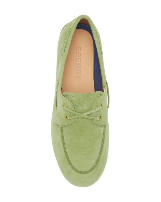 Sperry Top-Sider Green Slim Boat Shoe