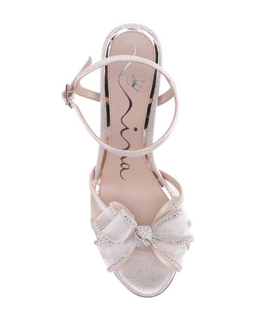Nina White Vayda Ankle Strap Sandal